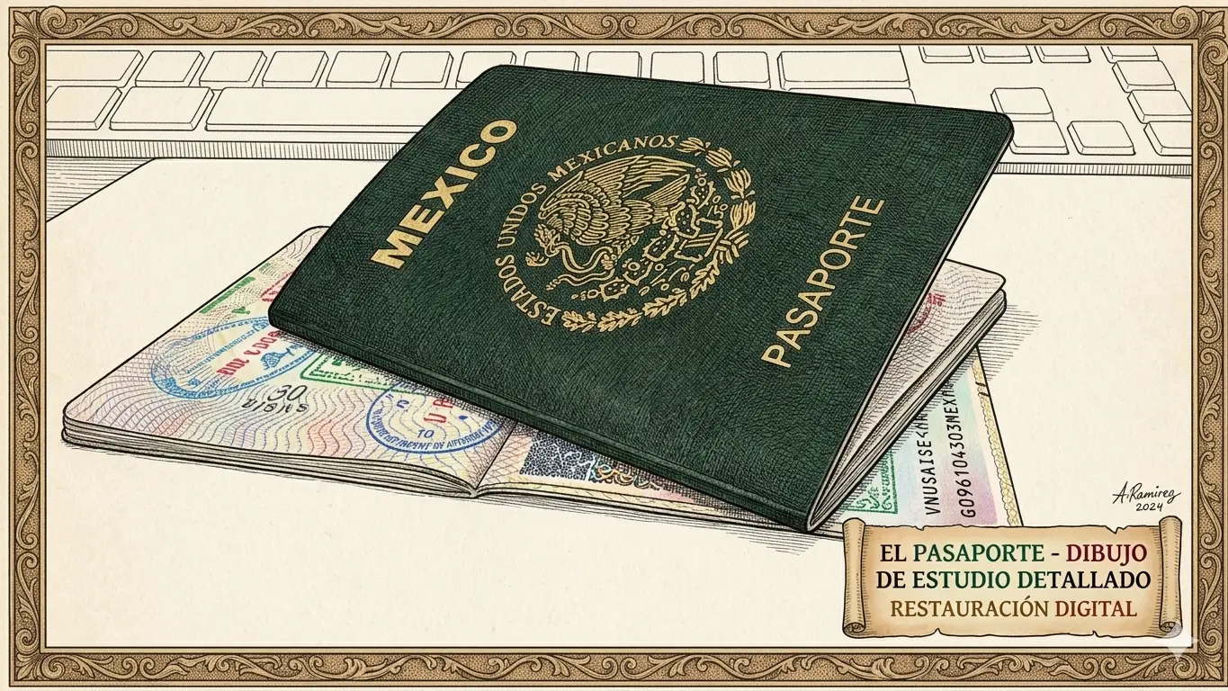 Imagen de un pasaporte mexicano